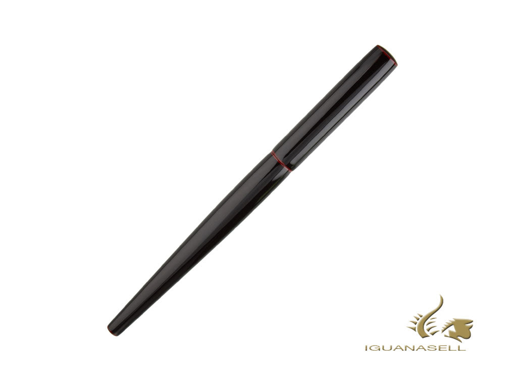 Stylo plume de bureau Nakaya, Kuro-Tamenuri, ébonite, or rose 14 carats