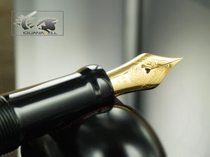 Nakaya Fountain Pen Writer Long Black Urushi Lacquer and Gold Clip