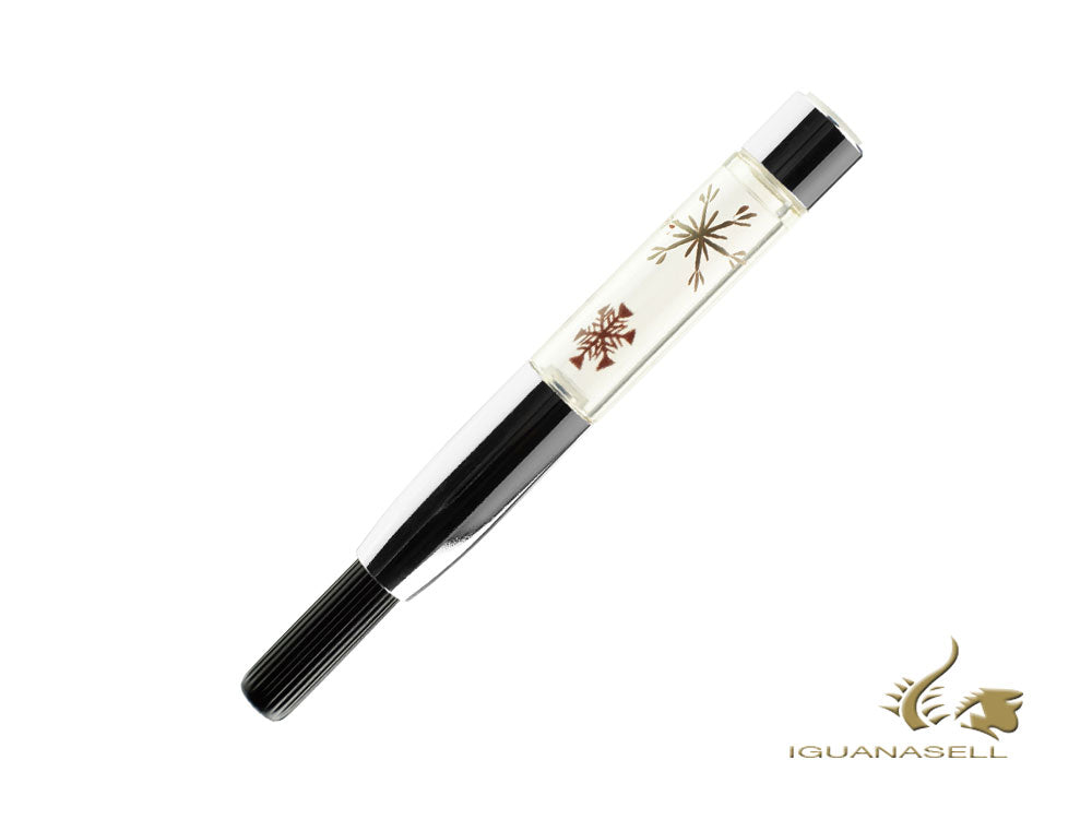 Convertisseur Nakaya Maki-e Snow flower design, métal, garniture palladium, 0,53 ml