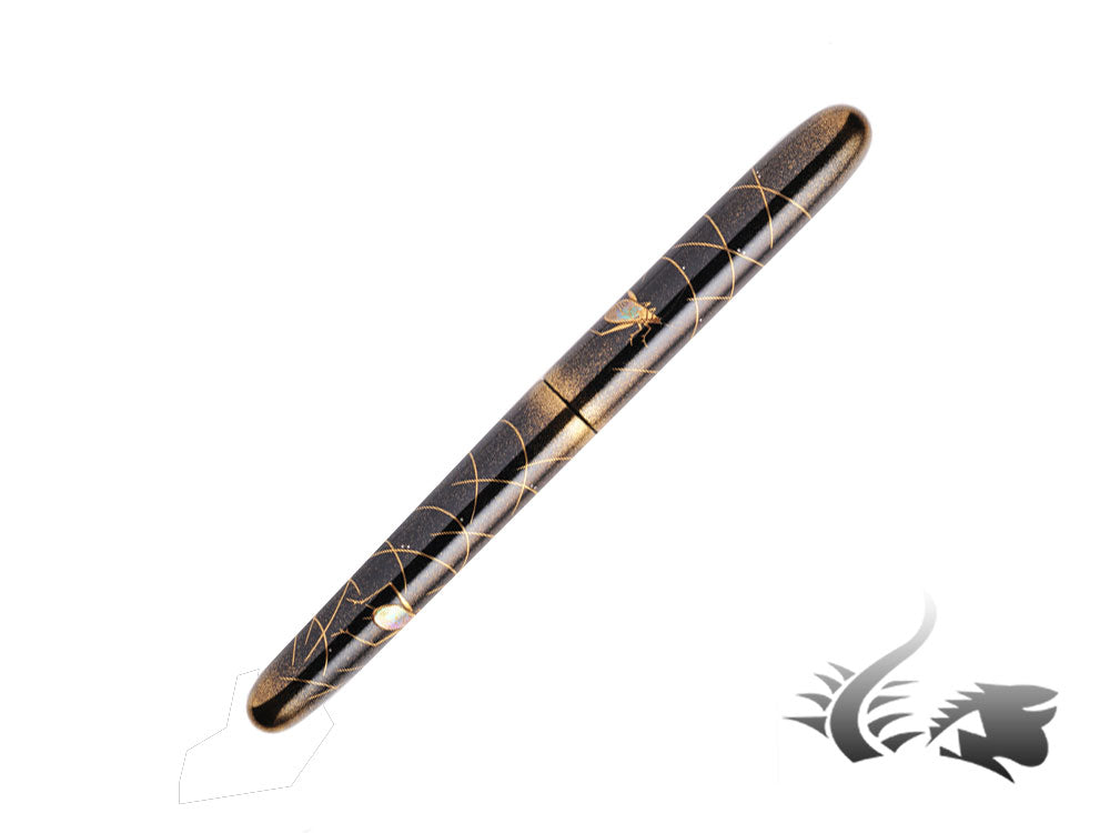 Stylo plume Nakaya Cigar Makie Bell Cricket, portable, ébonite