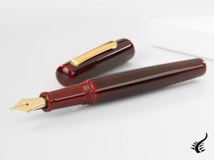 Nakaya Neo-Standard Fountain Pen, Aka-Tamenuri, Ebonite