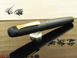 Nakaya Neo-Standard Fountain Pen, Black Hairline, Ebonite