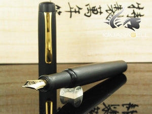 Nakaya Neo-Standard Fountain Pen, Black Hairline, Ebonite