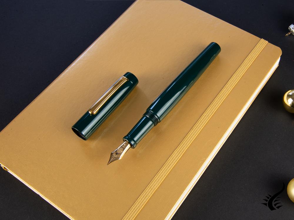 Stylo plume Nakaya Neo-Standard, Midori, ébonite et Urushi, or 14 carats