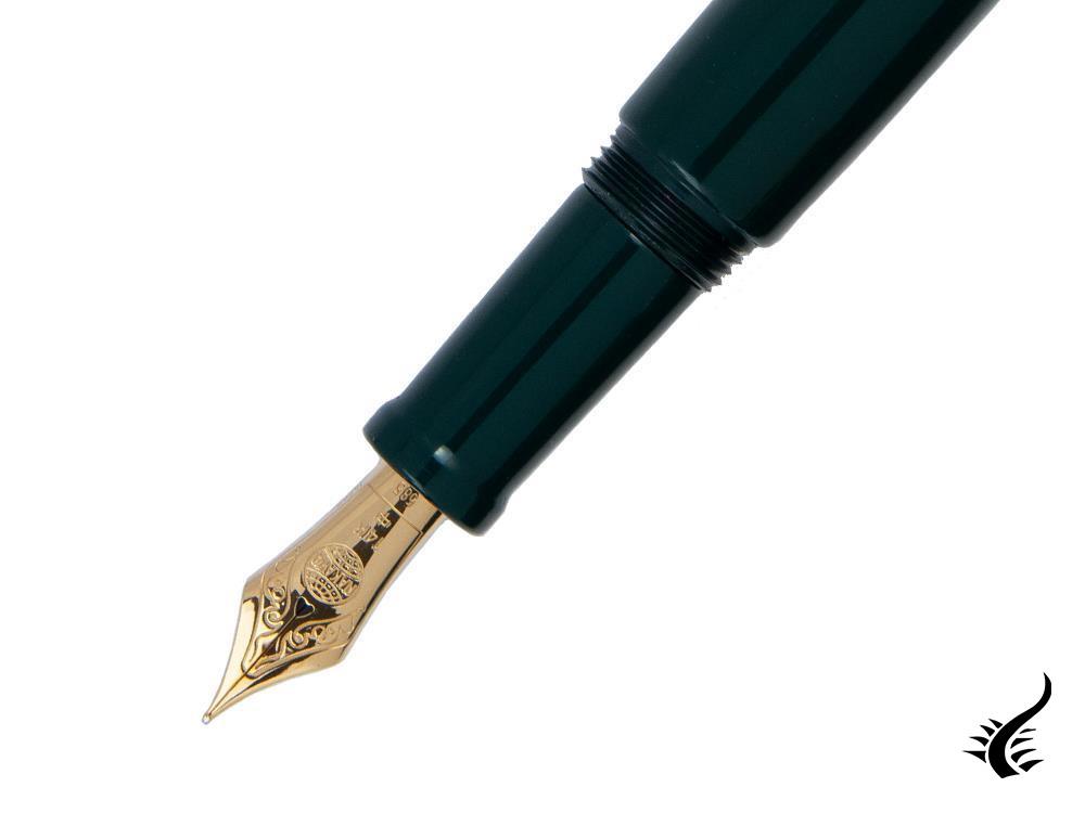 Nakaya Neo-Standard Fountain Pen, Midori, Ebonite and Urushi, 14k Gold