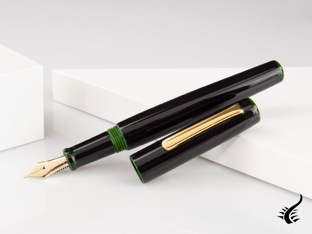 Nakaya Neo-Standard Fountain Pen, Midori-Tamenuri, Ebonite