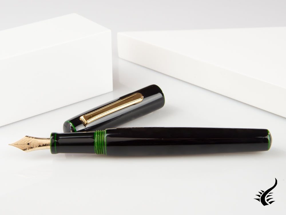 Nakaya Neo-Standard Fountain Pen, Midori-Tamenuri, Ebonite