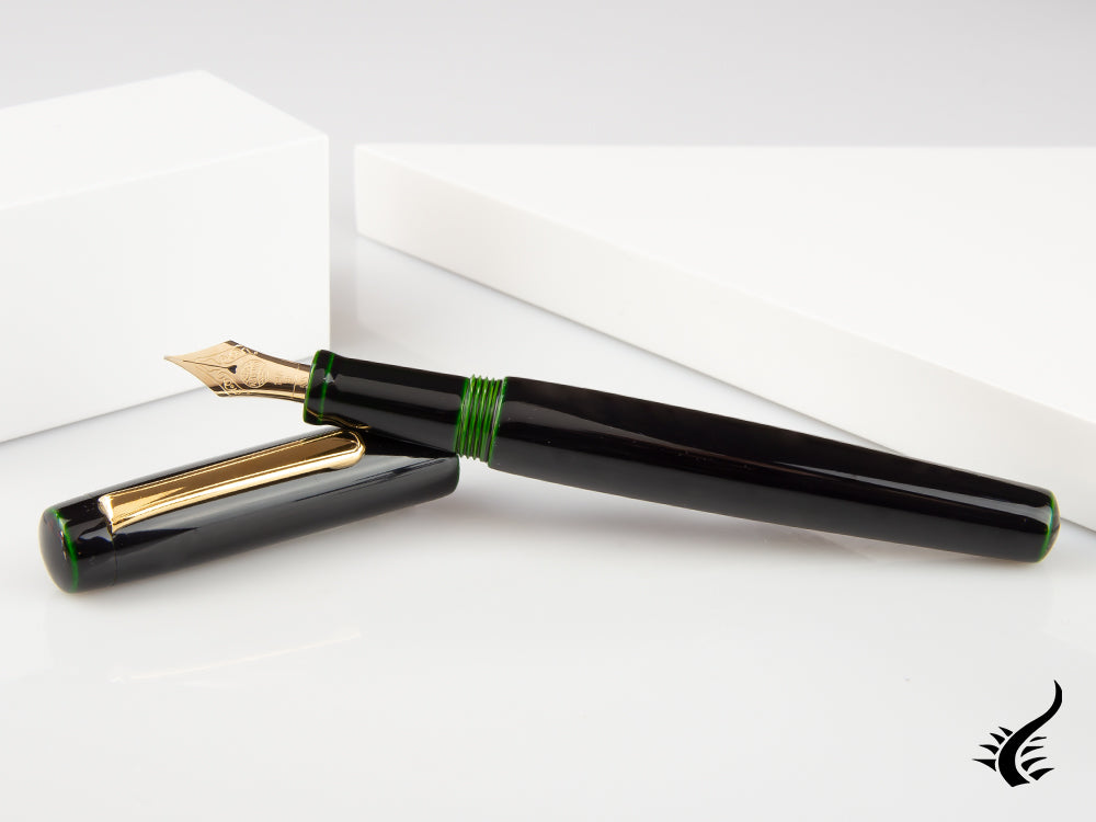 Nakaya Neo-Standard Fountain Pen, Midori-Tamenuri, Ebonite