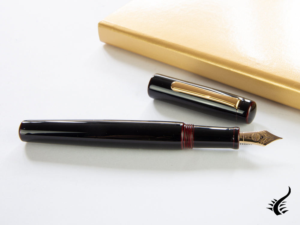 Nakaya Neo-Standard Kuro-Tamenuri Fountain Pen, Ebonite Urushi lacquer