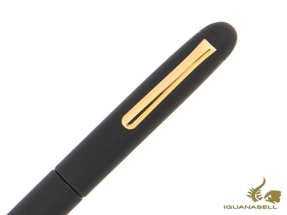 Nakaya Writer Black Hairline Fountain Pen, Long, Ebonite