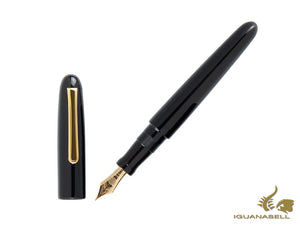 Stylo plume portable Nakaya Writer Black, laque ébonite et Urushi