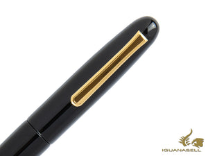 Nakaya Writer Black Portable Fountain Pen, Ebonite and Urushi lacquer