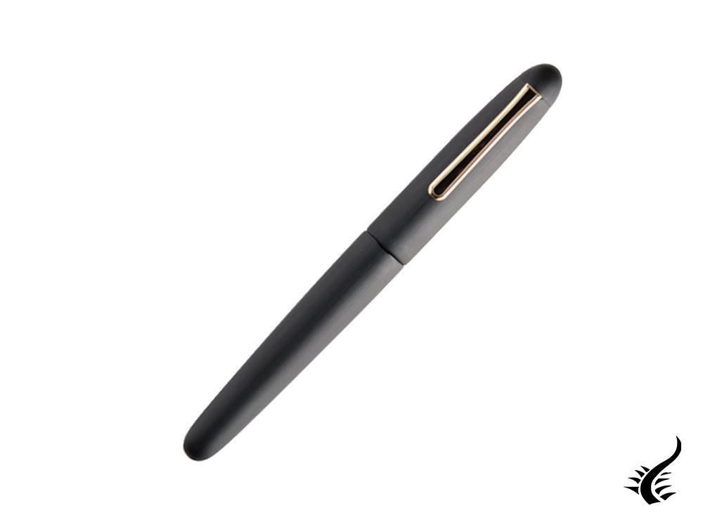 Stylo plume Nakaya Writer Noir, Ébonite, Ébonite, Plaqué or