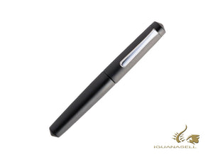 Nakaya Writer Fountain Pen Black Hairline, Piccolo, Ebonite, Ruthenium