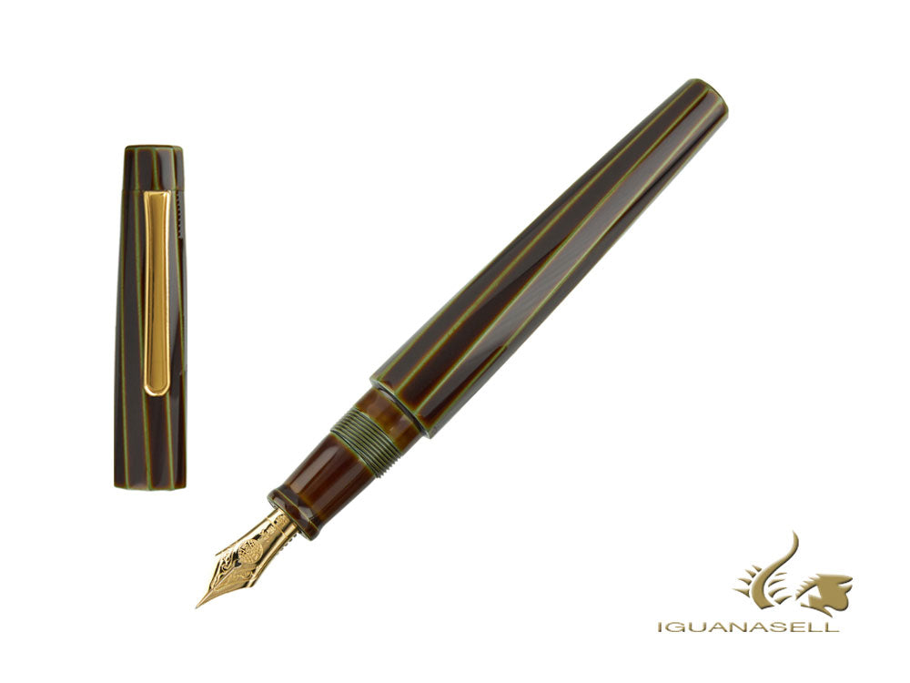 Stylo plume Nakaya Writer Heki-Tamenuri, décapode (TW), ébonite, bicolore