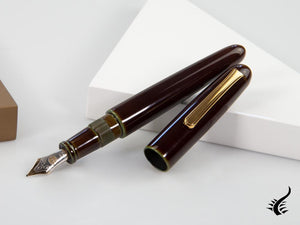 Stylo plume Nakaya Writer Heki-Tamenuri, portable, plaqué or, musique