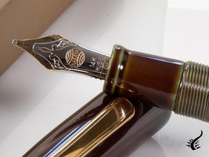 Nakaya Writer Fountain Pen Heki-Tamenuri, Portable, Gold plated, Music