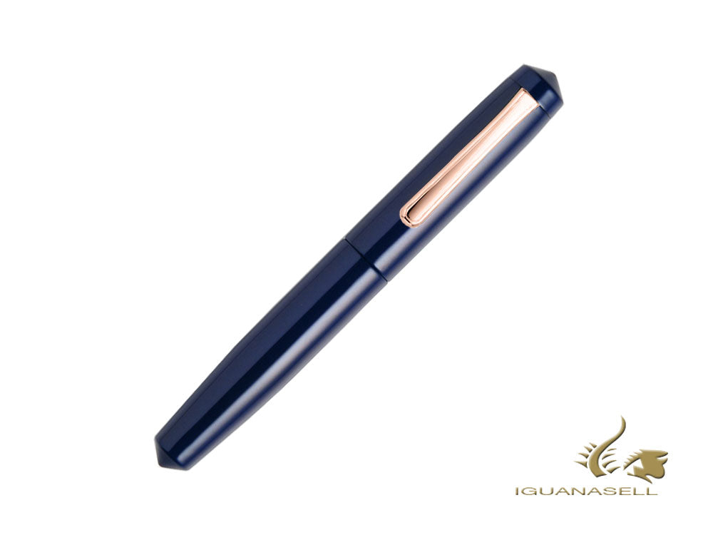 Nakaya Writer Fountain Pen Kikyo, Piccolo, Ebonite, Rose Gold