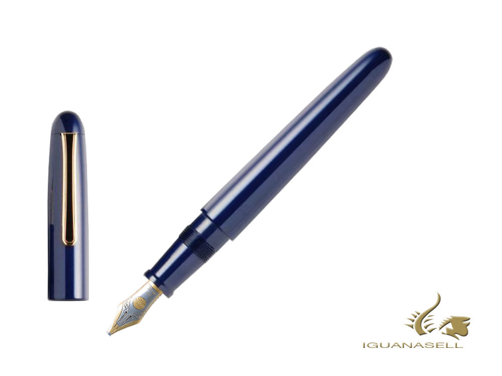 Nakaya Writer Fountain Pen Kikyo, Portable, Ebonite, 14k bicolor nib