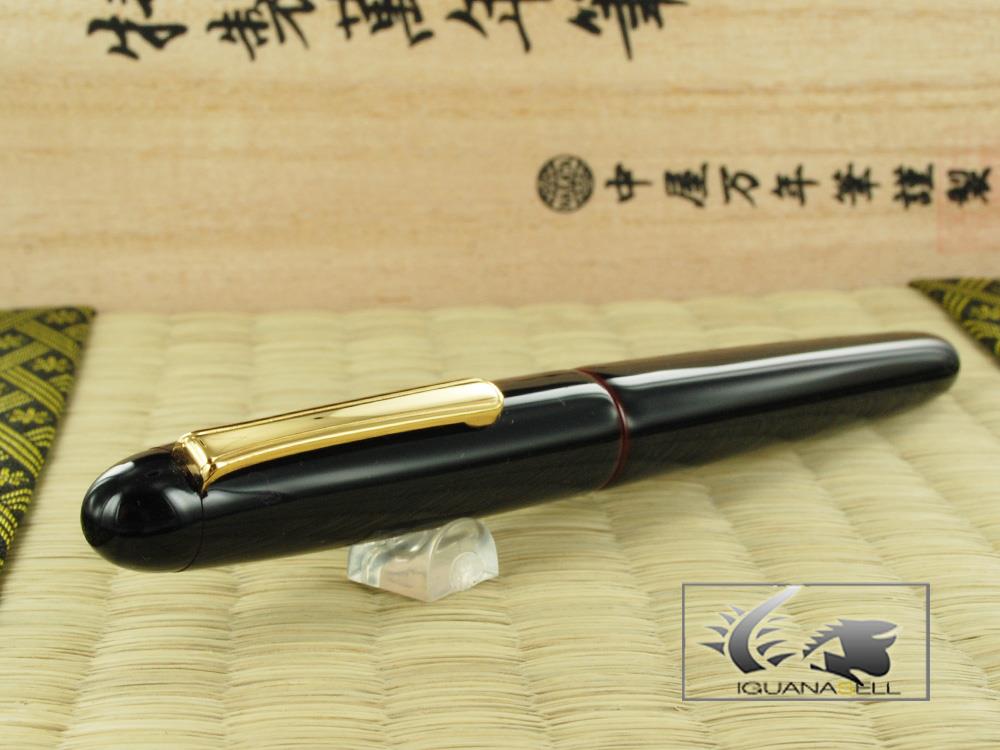 Stylo plume Nakaya Writer, Kuro Tamenuri, laque Ebonite et Urushi