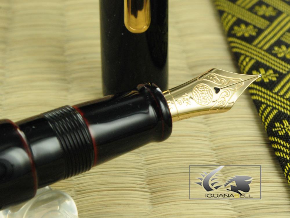 Stylo plume Nakaya Writer, Kuro Tamenuri, laque Ebonite et Urushi