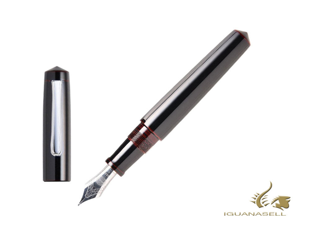 Stylo plume Nakaya Writer Kuro-Tamenuri, Piccolo, ébonite, rhodium