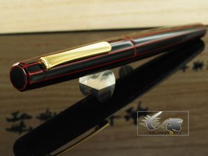 Nakaya Writer Stylo plume portable, décapode, Kuro-Tamenuri, ébonite