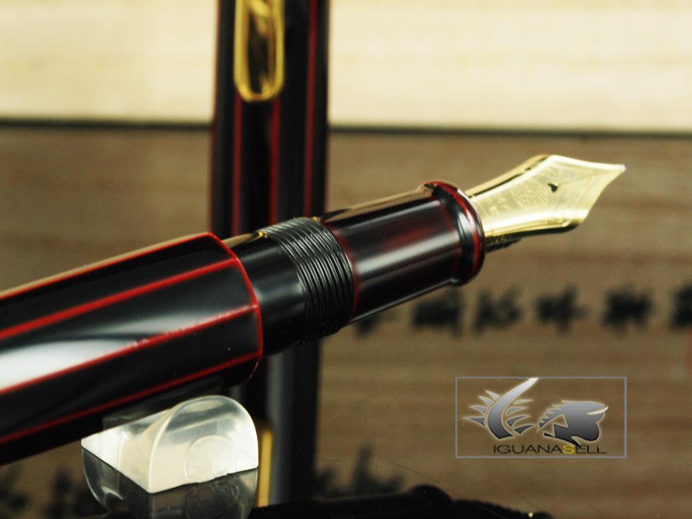 Nakaya Writer Stylo plume portable, décapode, Kuro-Tamenuri, ébonite