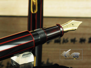 Nakaya Writer Fountain Pen Portable, Decapod, Kuro-Tamenuri, Ebonite