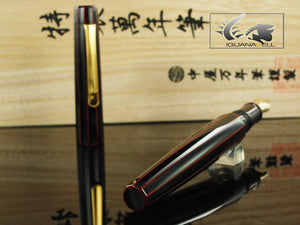 Nakaya Writer Fountain Pen Portable, Decapod, Kuro-Tamenuri, Ebonite