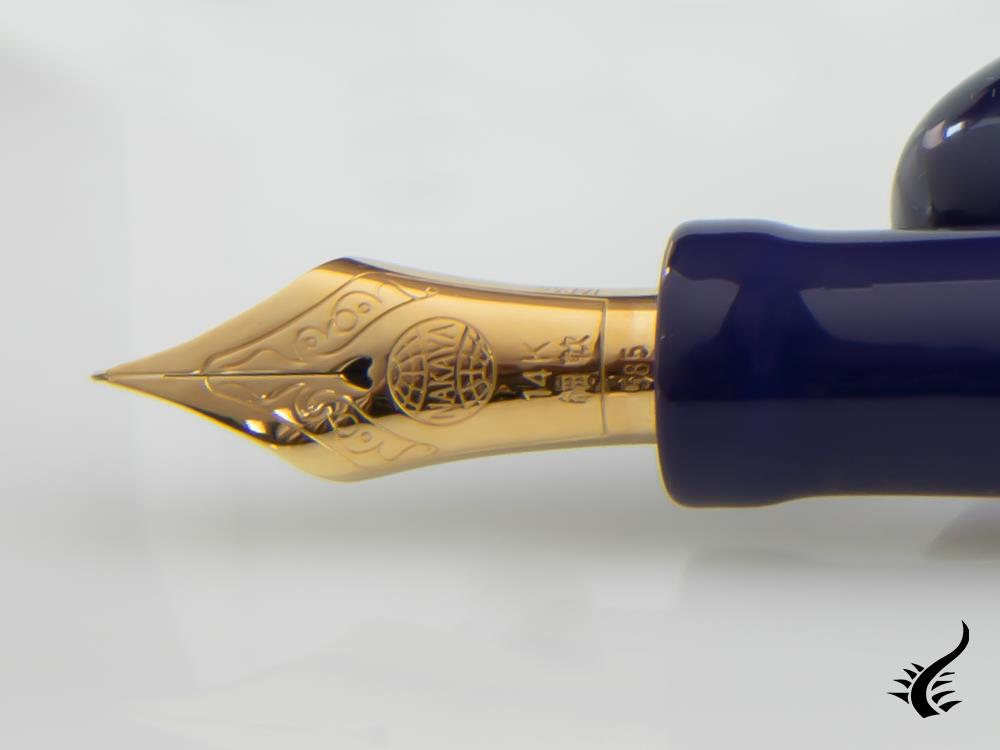 Nakaya Writer Fountain Pen, Shobu, Ebonite and Urushi lacquer, Long