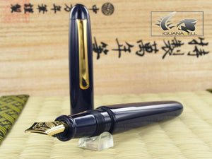 Nakaya Writer Fountain Pen, Shobu, Ebonite and Urushi lacquer, Portable