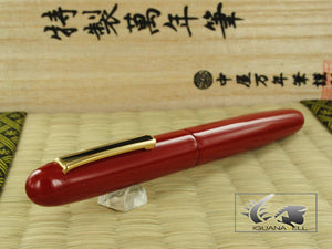 Nakaya Writer Fountain Pen, Shu, Ebonite and Urushi lacquer