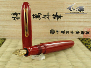 Nakaya Writer Fountain Pen, Shu, Ebonite and Urushi lacquer