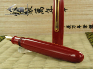 Nakaya Writer Fountain Pen, Shu, Ebonite and Urushi lacquer