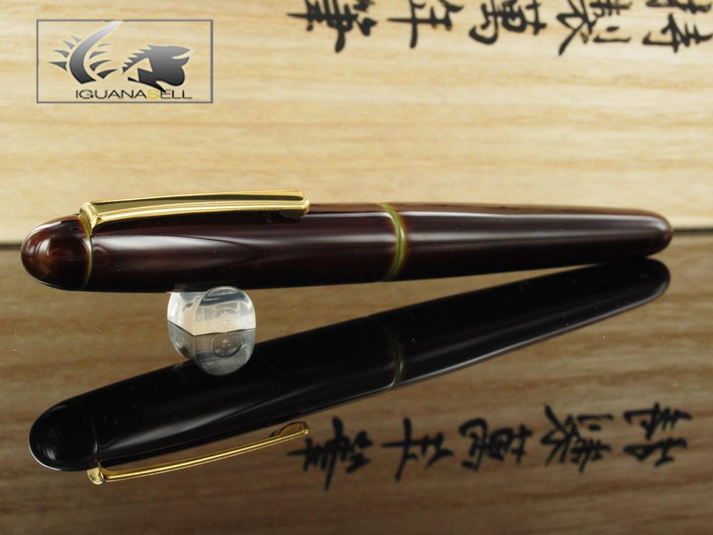 Nakaya Writer Heki-Tamenuri Fountain Pen, Portable, Urushi, Italic Nib