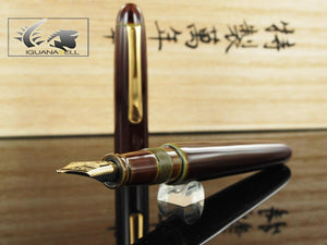 Nakaya Writer Heki-Tamenuri Fountain Pen, Portable, Urushi, Italic Nib