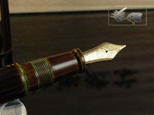 Nakaya Writer Heki-Tamenuri Fountain Pen, Portable, Urushi, Italic Nib