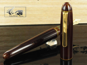 Nakaya Writer Heki-Tamenuri Fountain Pen, Portable, Urushi, Italic Nib