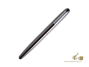 Nakaya Writer Long Fountain Pen Kuro-Tamenuri, Ebonite, Rhodium plated