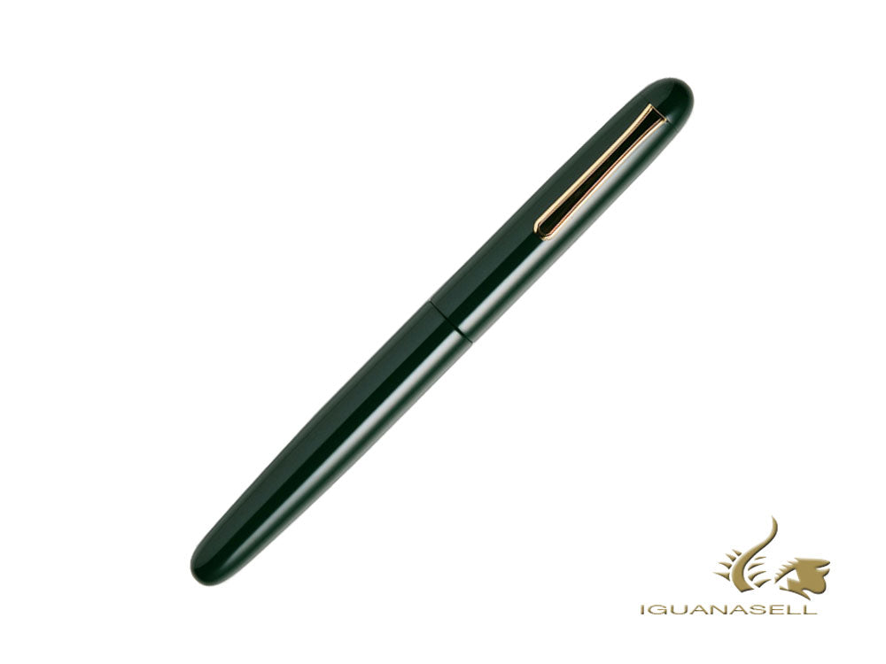 Nakaya Writer Long Fountain Pen Midori, Ebonite, Gold plated