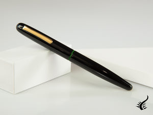 Nakaya Writer Long Fountain Pen Midori-Tamenuri, Ebonite