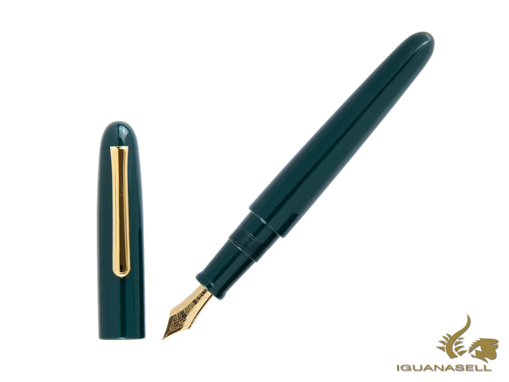 Nakaya Writer Midori Portable Fountain Pen, Ebonite and Urushi lacquer