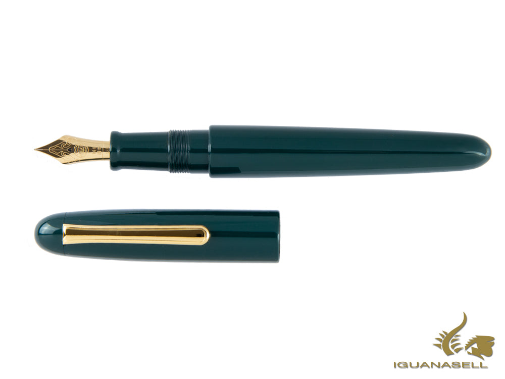 Stylo plume portable Nakaya Writer Midori, laque ébonite et Urushi