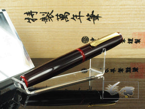 Nakaya Writer Piccolo Fountain Pen, Aka Tamenuri, Urushi lacquer