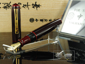 Nakaya Writer Piccolo Fountain Pen, Aka Tamenuri, Urushi lacquer