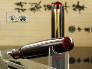 Nakaya Writer Piccolo Fountain Pen, Aka Tamenuri, Urushi lacquer