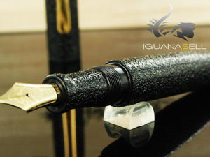 Nakaya Writer Piccolo Fountain Pen, Kuro-Ishime, Ebonite