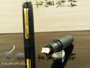 Nakaya Writer Piccolo Fountain Pen, Kuro-Ishime, Ebonite