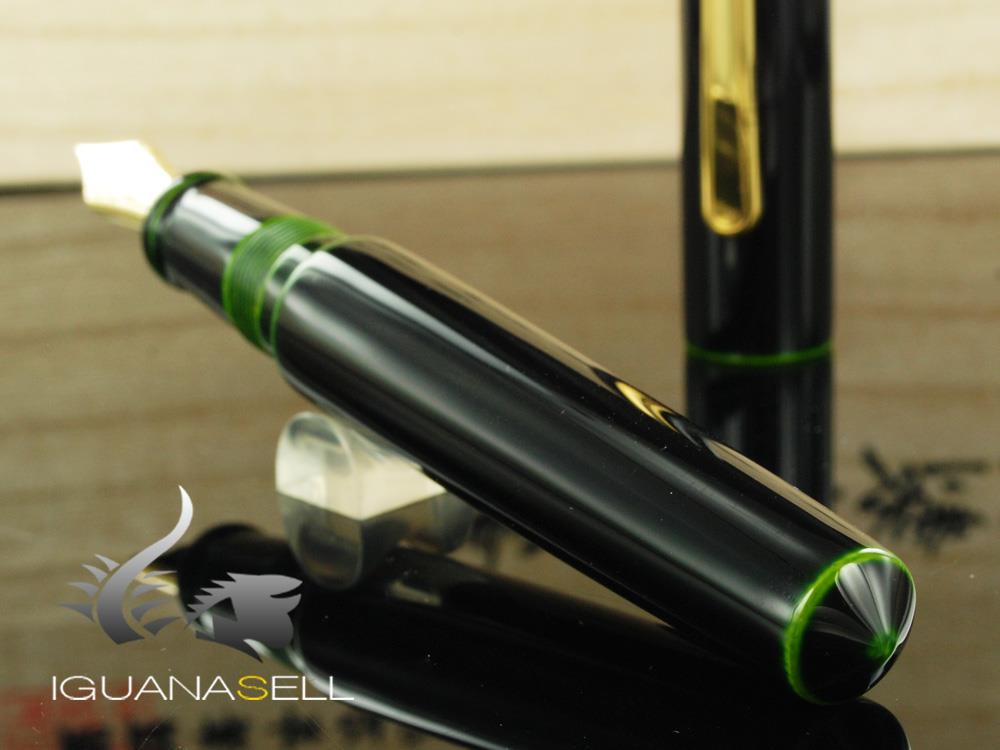 Nakaya Writer Piccolo Fountain Pen, Midori-Tamenuri, Ebonite